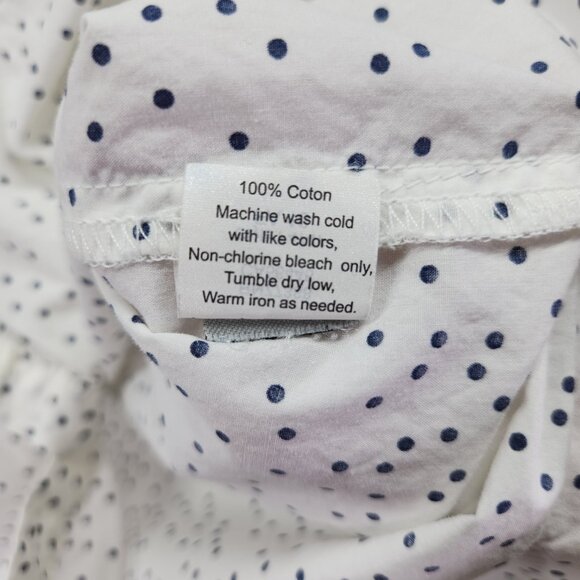 Madewell Shirt Womens Small Oversized Polka Dot Button Up Long Sleeve Top - Picture 7 of 15